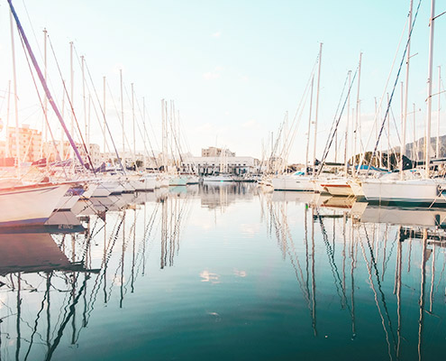 seaside of the Cala Port in Palermo