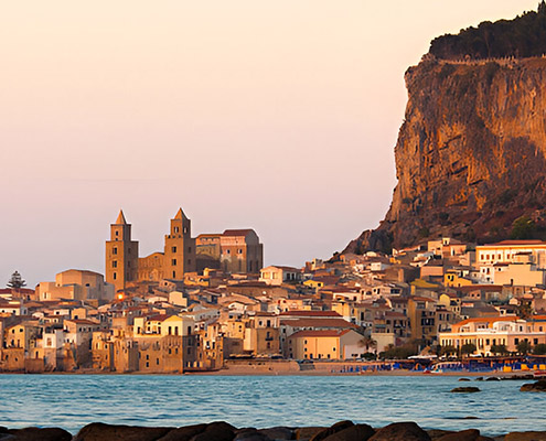 Cefalù near Palermo, sea view