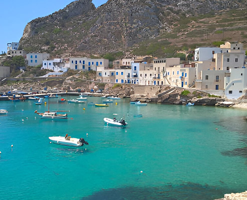 levanzo island, seaside near palermo