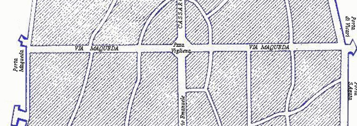 urban layout and districts, streets and zones in Palermo