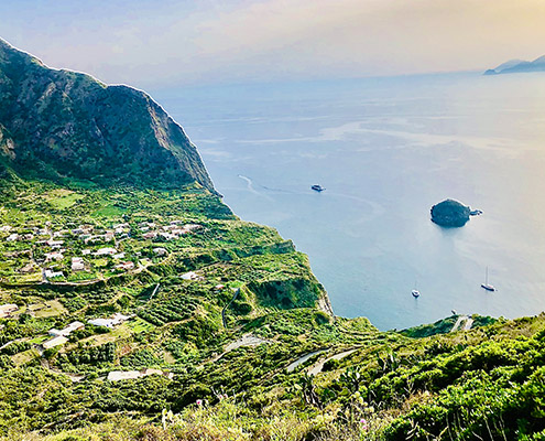 salina island view from the mountain