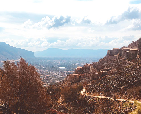 capo gallo mountain spot, climbing and hiking view