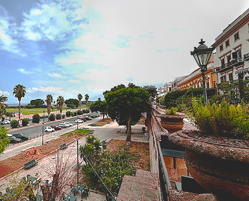 view from the ancient walls of palermo